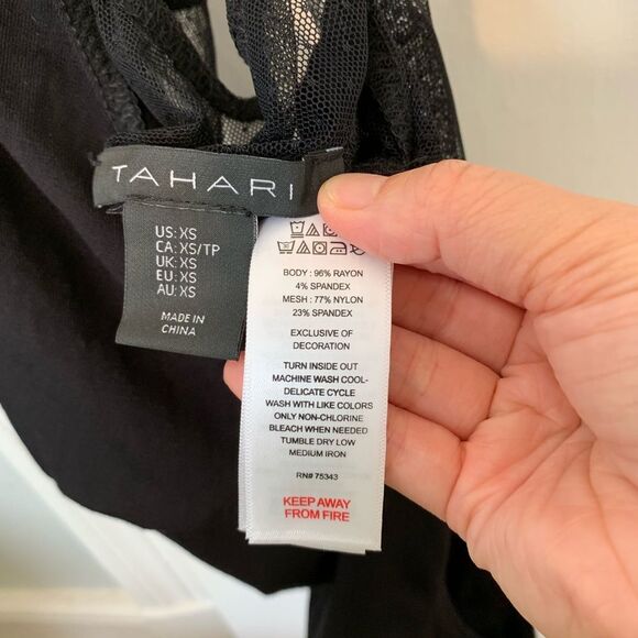 Tahari High Neck Cutout Bodysuit - Picture 5 of 5